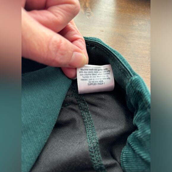 St Johns Bay Women's 8 Retro 90's Y2K Green Festival Hippie Corduroy Pants - Picture 2 of 11